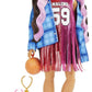 Barbie Extra Doll and Accessories with Pink-Streaked Crimped Hair in Jersey Dress with Pet Corgi
