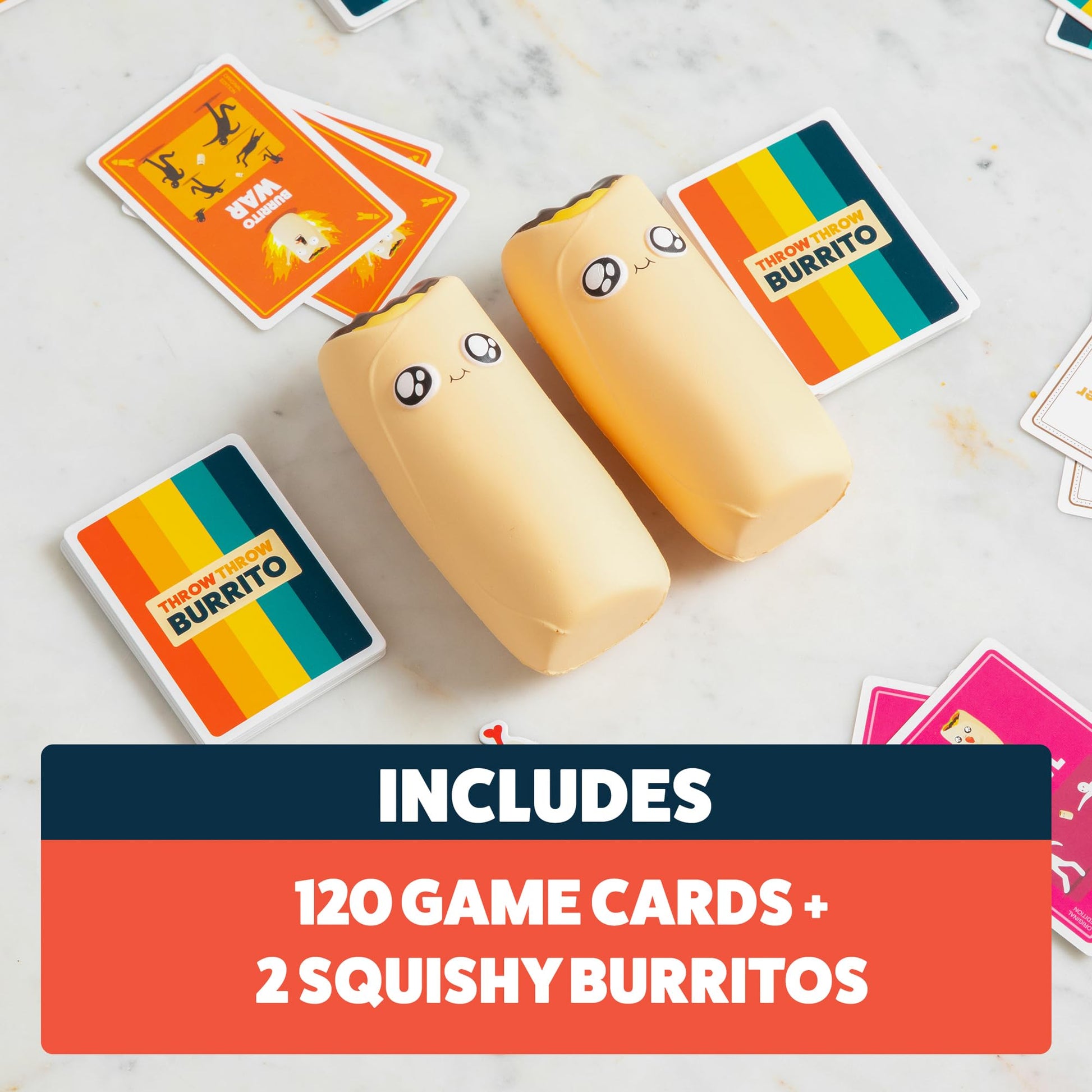 Exploding Kittens Throw Throw Burrito 2-6 Players - Ages 7+ - 15 Minutes to Play - Dodgeball Card Game - Party Game, Family Game Night, Kid and Adult