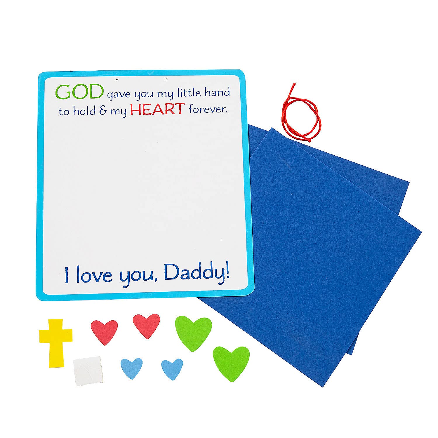 Fun Express Religious Father's Day Handprint Poem Craft Kit Makes 12 - Sunday School Crafts for Kids Ages 4-8 | Christian Crafts & Bible Activities |