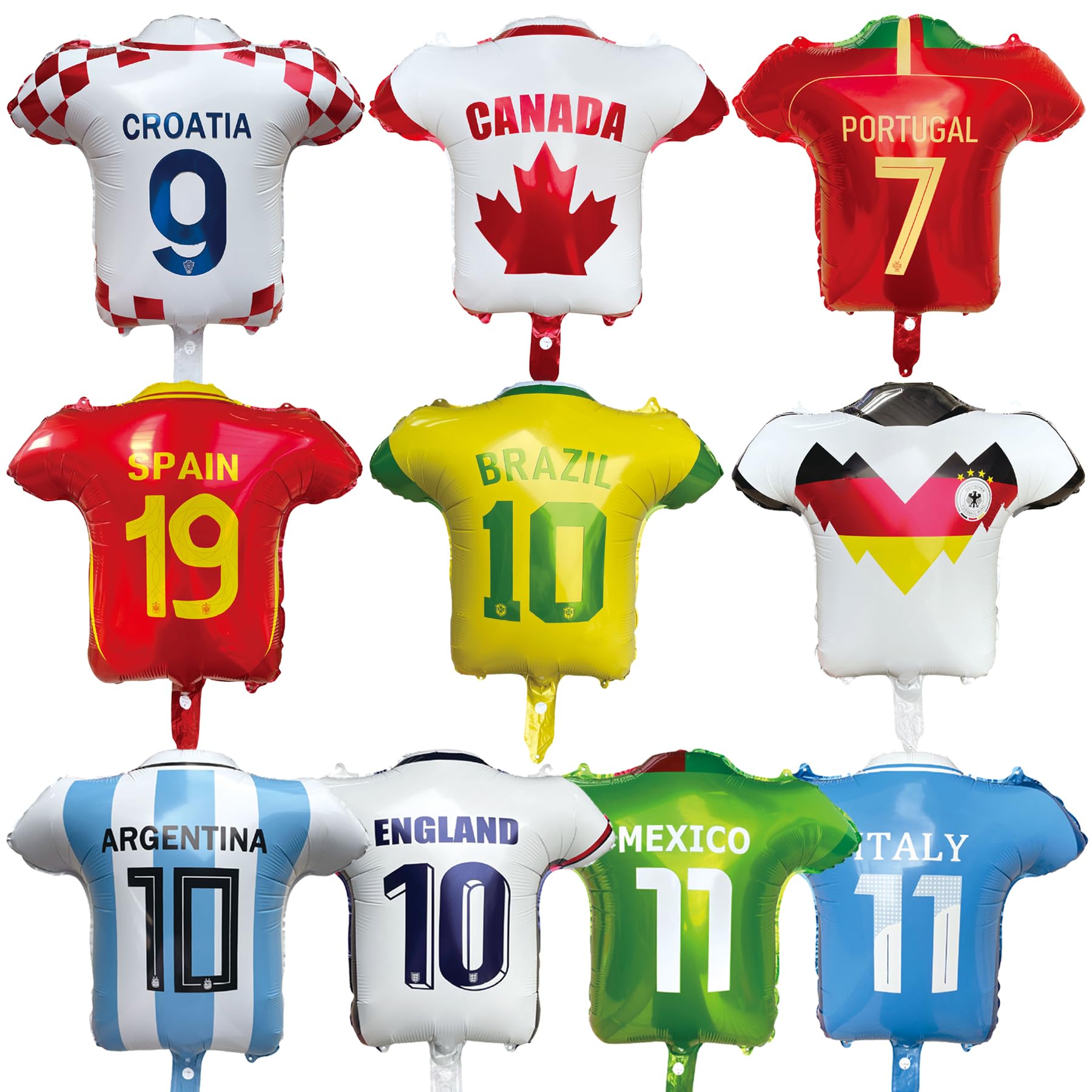 Soccer Jersey Foil Balloons 2026 World Soccer Tournament Jersey Balloons Decorations, Soccer Cup 2026 Mylar Balloons Party Supplies Decorations
