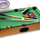 Matty's Toy Stop Deluxe 20" Wooden Table Top Pool (Billiards) Table with 15 Colored Balls, 1 Cue Ball, 1 Brush, 2 Pool Sticks, 2 Cubes of Chalk