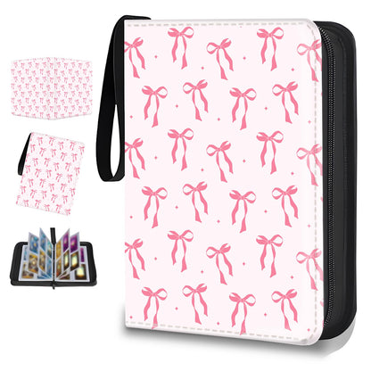 Card Binder for Girls Gifts 4 Pocket with 50 Sleeves 400 Cards Collectible Trading Binder Case Cute Album Holder Game sports collector supplier