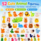 pkaoakyo 52pc Mini Resin Animal Figurines Set - Enchanted Fairy Garden & Desktop Decor, Eco-Friendly Collectible Gift | Vibrant Miniature Resin