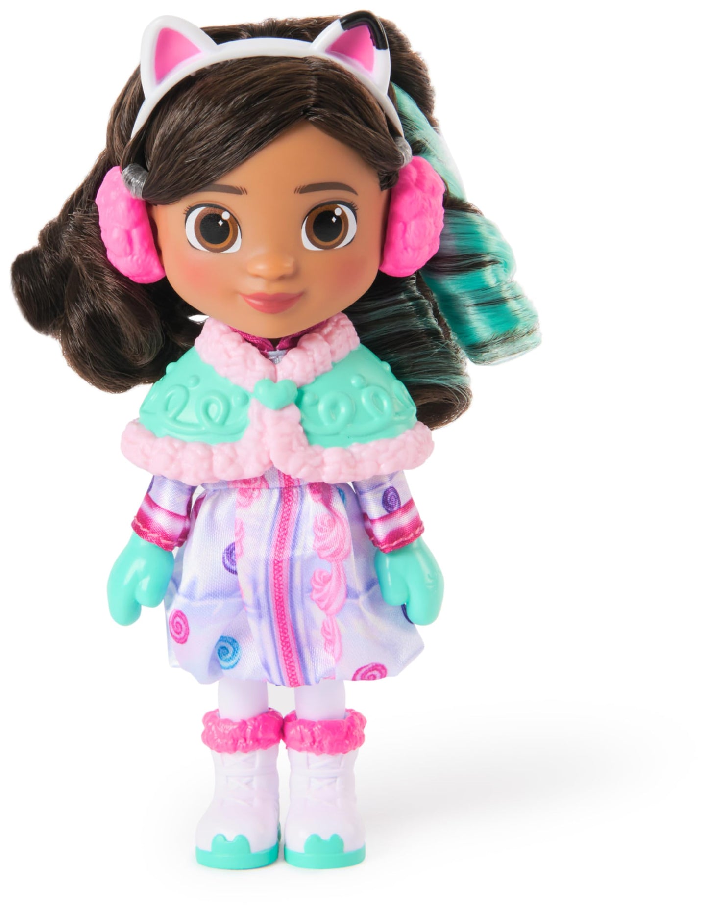 Gabby's Dollhouse: The Movie, Gabby Sweet Caprice, 6-Inch Doll, Snow Equipment & Candy Themed Accessories, Toys for Boys & Girls Ages 3 and Up
