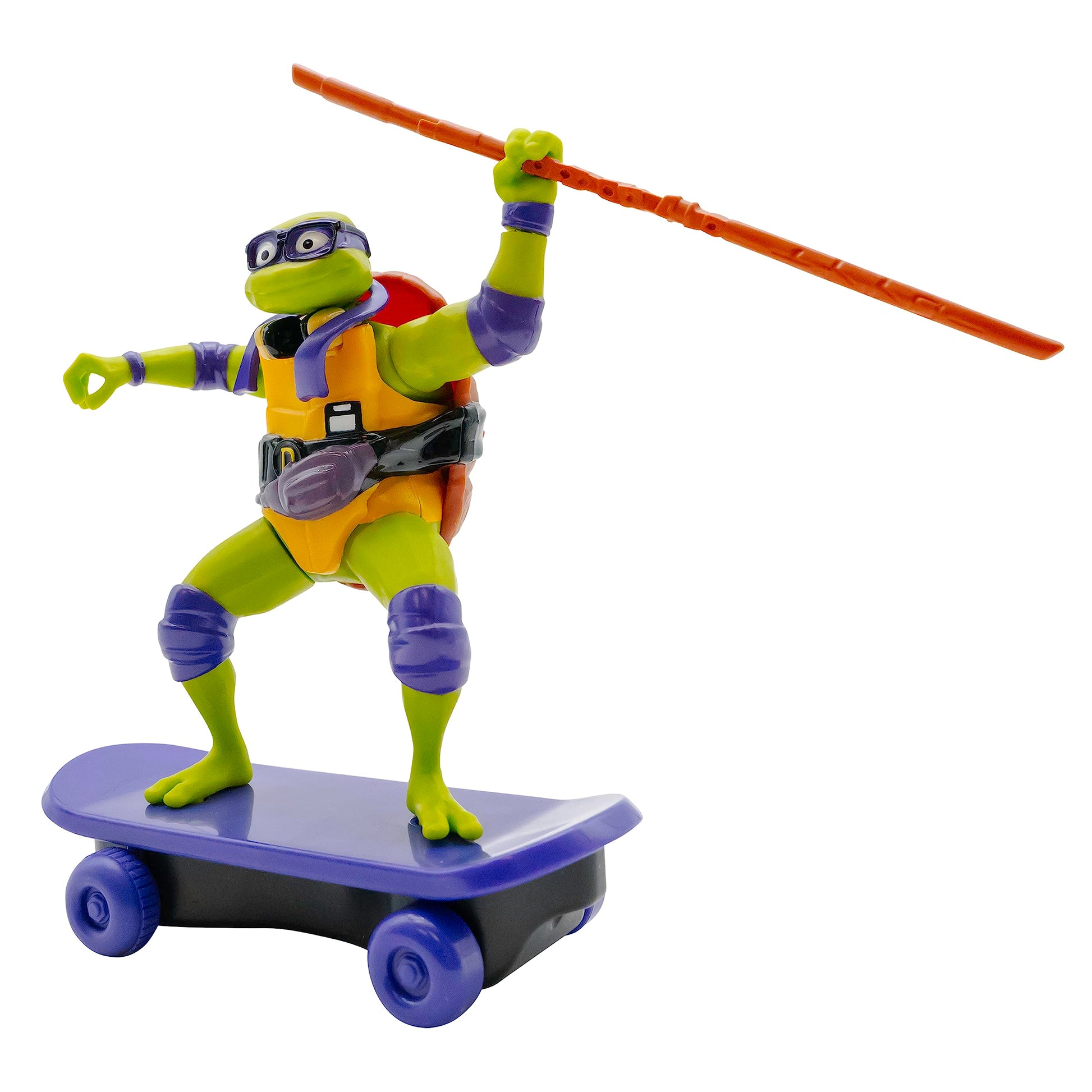 Teenage Mutant Ninja Turtles Toy, Donatello Sewer Shredder Pullback Skateboard, Mutant Mayhem TMNT Collectible Ninja Turtle, Ages 3+
