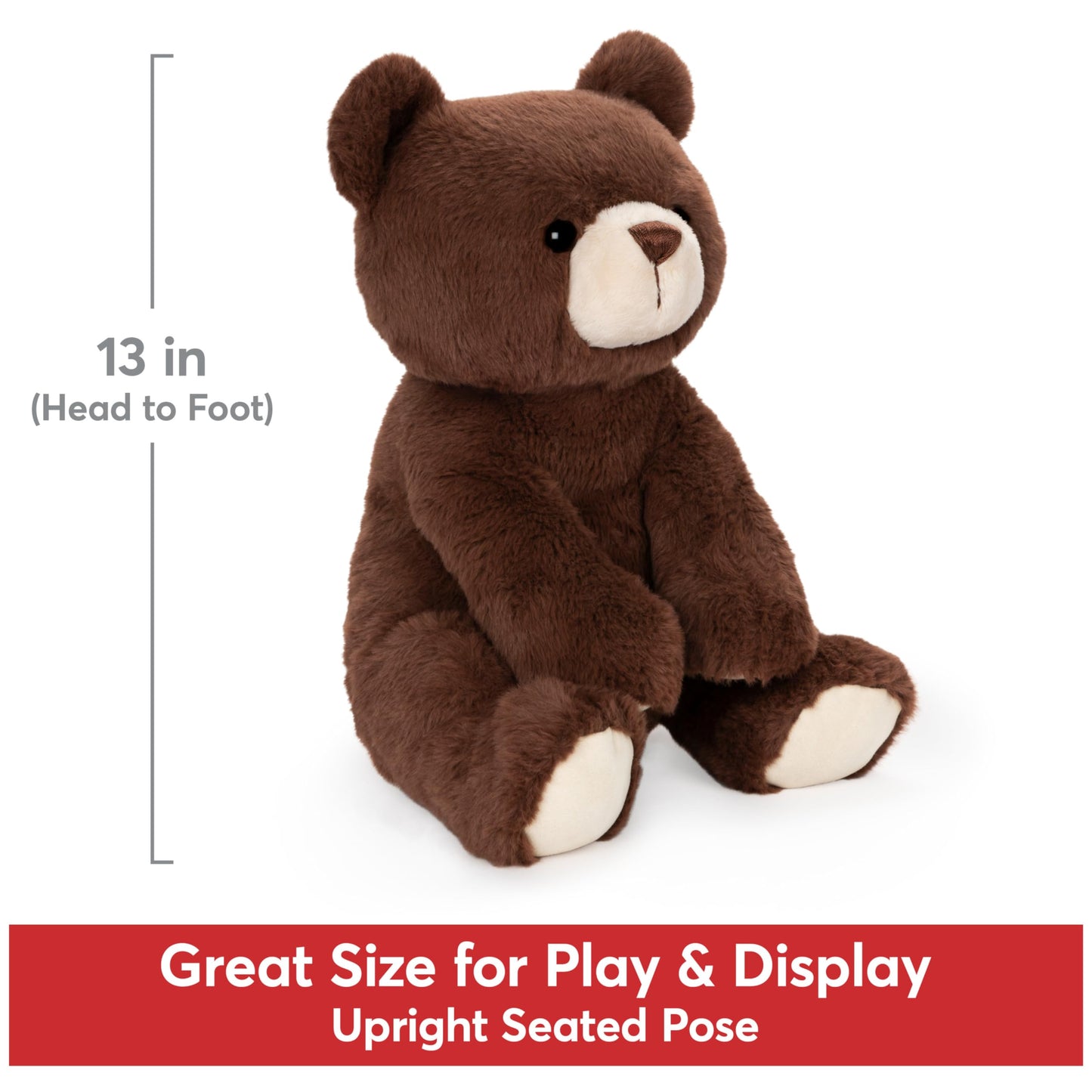 GUND Finley 13-Inch Classic Brown Teddy Bear Plush Toy for Ages 0+