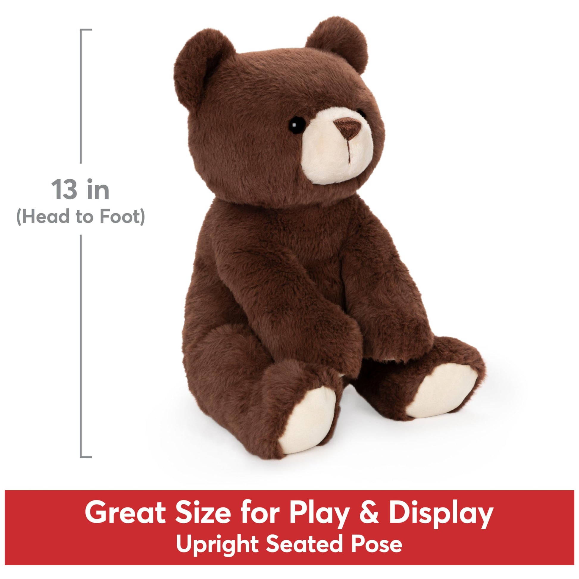 GUND Finley 13-Inch Classic Brown Teddy Bear Plush Toy for Ages 0+