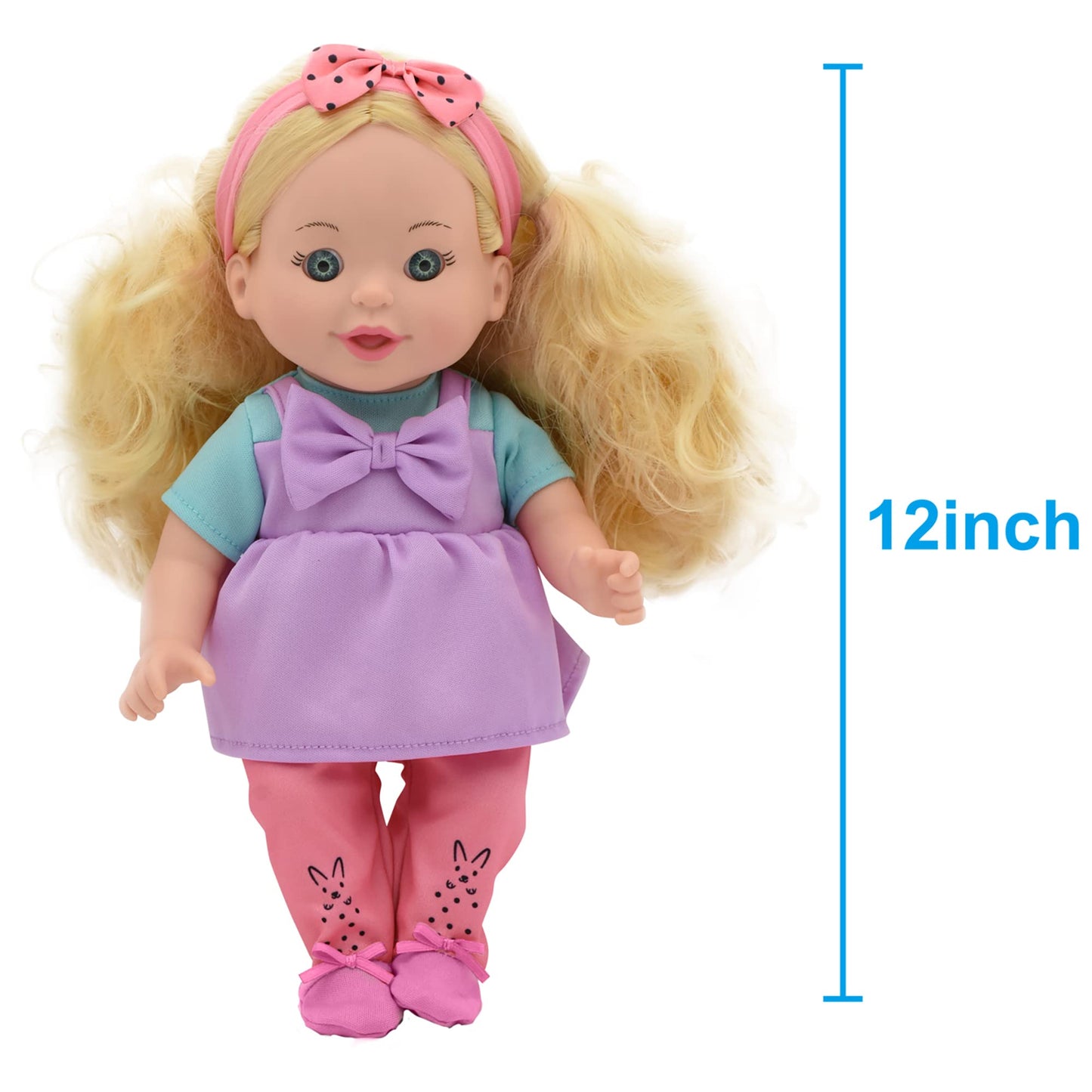 New Adventures Lil Tots: Talking Hair Styling Playset - 16 pc 12" Doll Playset, Children's Pretend Play, Ages 3+