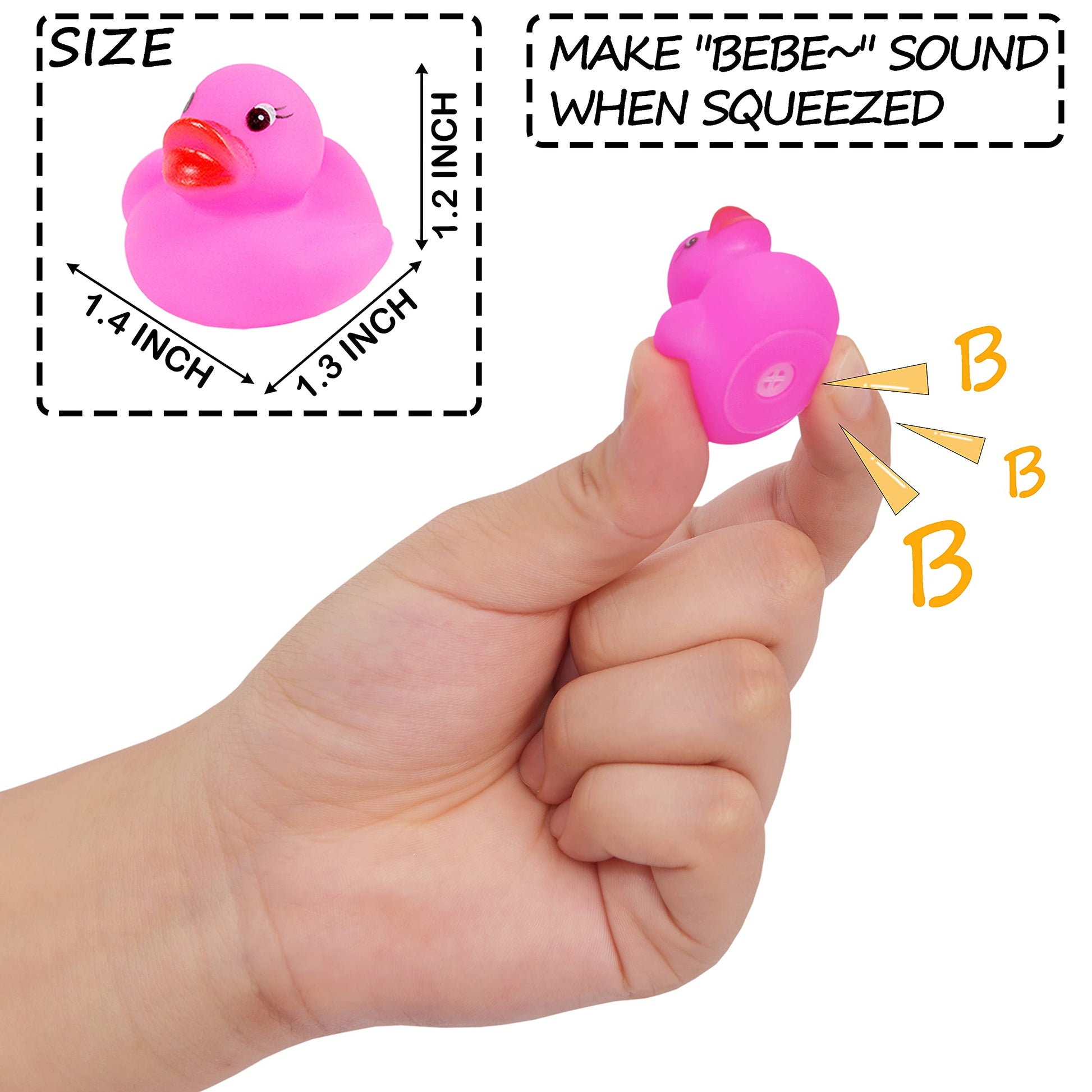 378-Pack Mini Rubber Ducks Set, Mini Colorful Rubber Duckies Bath Toy for Child,Float & Squeak Tiny Ducks Pool Toy Set for Kids Party Favors,Birthday
