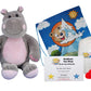 Stuffems Toy Shop Make Your Own Stuffed Animal 16" "Happy the Hippo - No Sew - Kit with Cute Backpack!