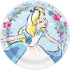 Disney Alice in Wonderland Dinner Plates 9" - Pack of 8 - Vibrant Round Multicolored Paper Plates, Perfect for Kids Parties & Celebrations