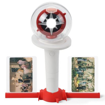 Micmieib Stray Light Stick Holder (V1 & V2 Compatible) with 2 Photo Card Stands for Skz's Fans Gifts