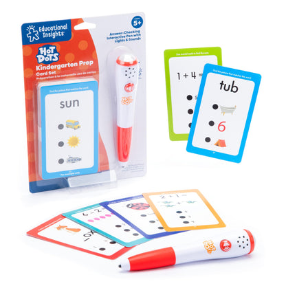 Educational Insights Hot Dots Kindergarten Prep Set - Kids Flash Cards