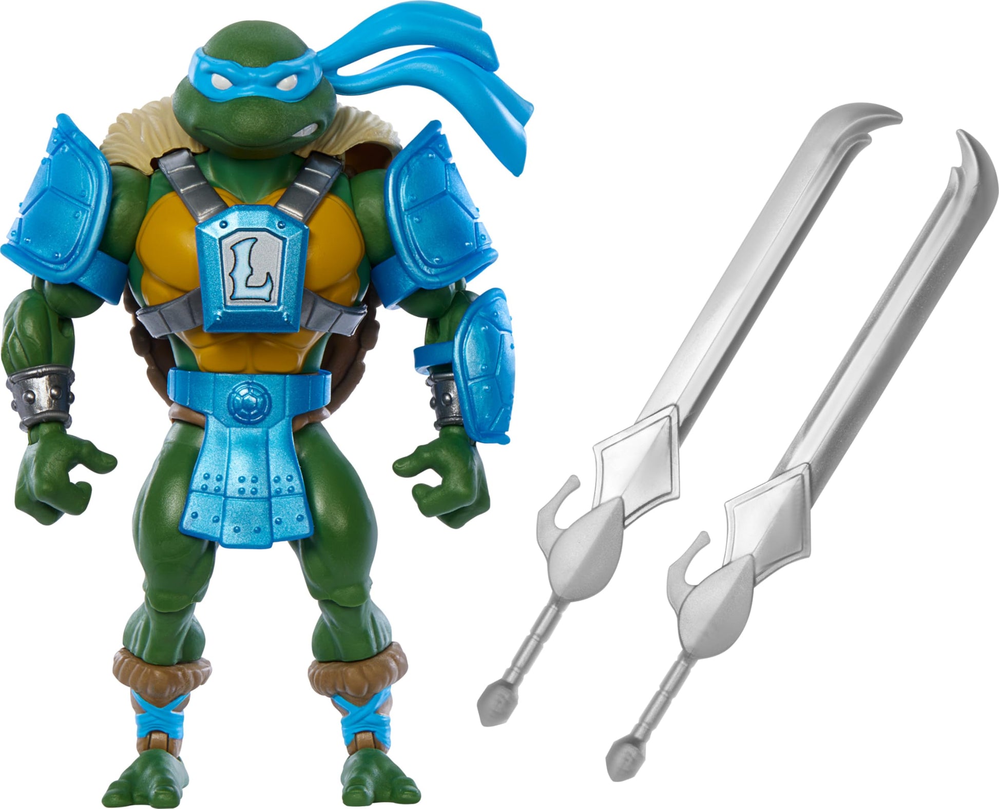 Mattel Masters of the Universe Origins Turtles of Grayskull Action Figure & Accessories, Leonardo Collectible Toy with 16 Joints, TMNT & MOTU