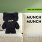Fuggler Fart Face 9-inch Assortment Series 1 (Munch Munch - Black Long) by ZURU, Funny Ugly Monster Plush Toy