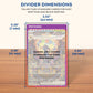 Trading Card dividers, Card Dividers for Storage Boxes, 54 Pieces