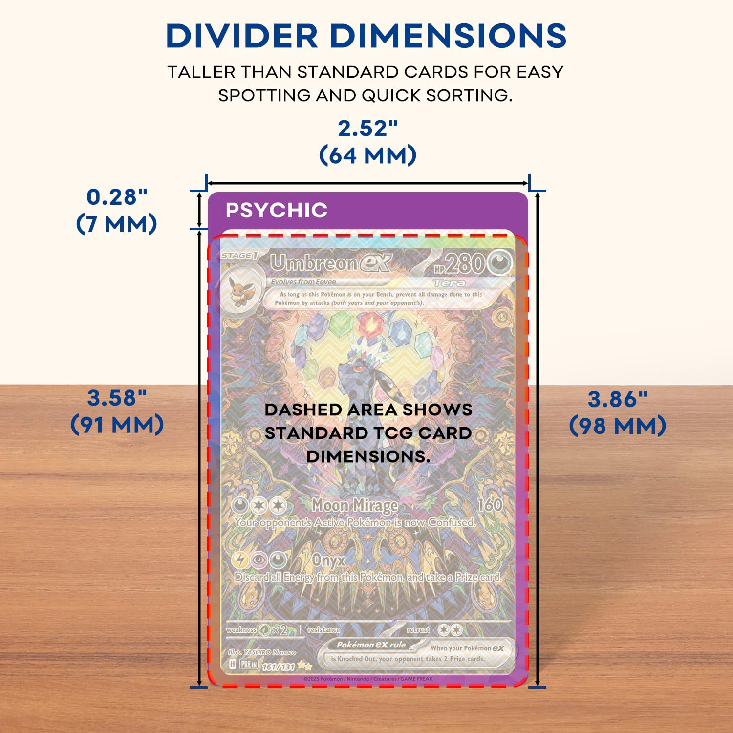 Trading Card dividers, Card Dividers for Storage Boxes, 54 Pieces