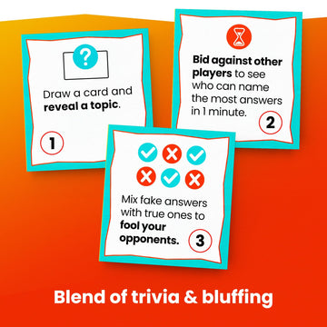 Tipsy Chicken Tiki Knockout: Bluff Your Way to Victory - Team Building & Party Board Games - Bluffing Trivia Game for Friends & Family Game Night