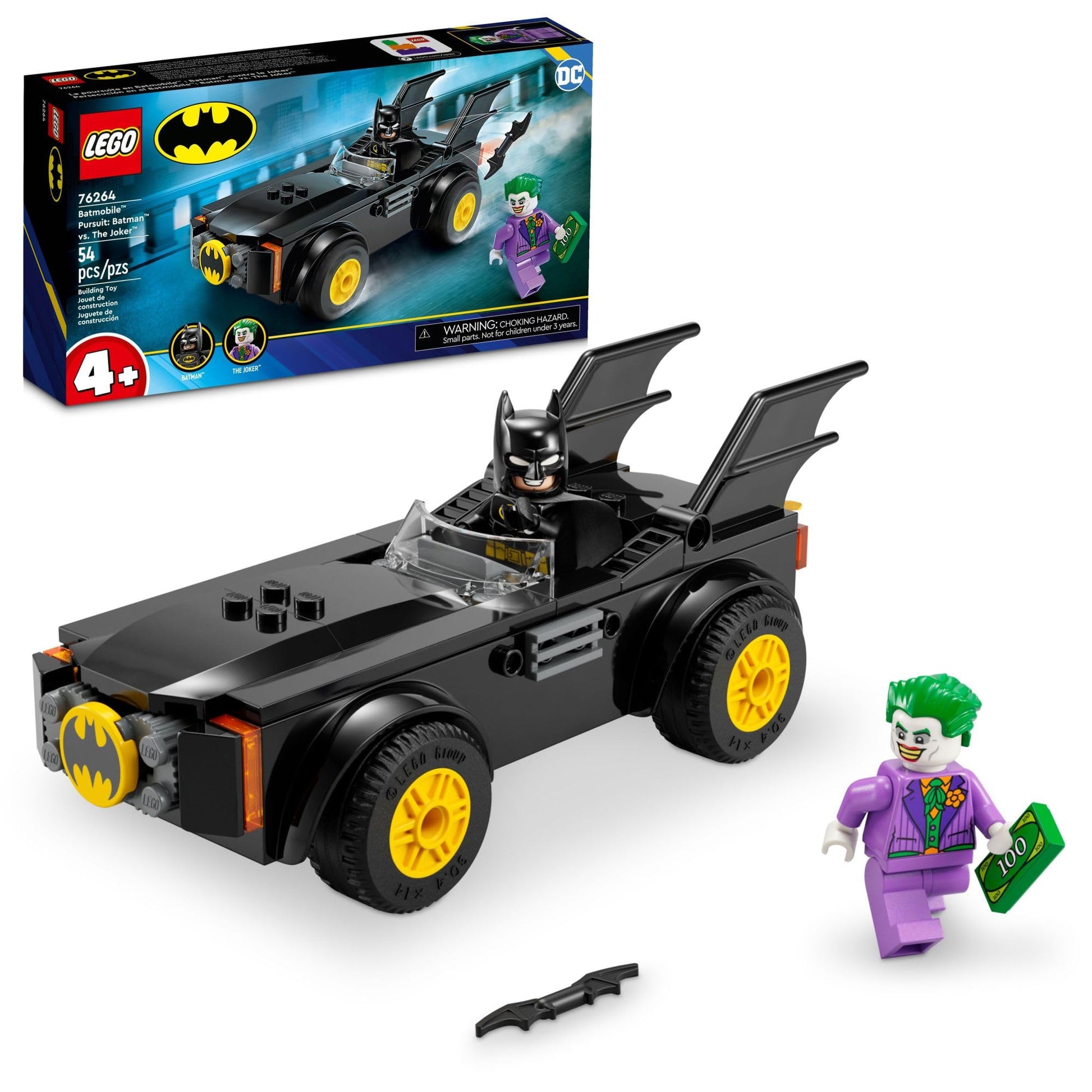 LEGO DC Batmobile Pursuit: Batman vs. The Joker 76264 Buildable DC Super Hero Playset, Quick and Fun to Build Batmobile Toy with Endless Play