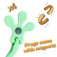 3D Printed 7.92-inch Magnet Frog Toy, Articulated 3D Printed Animals Toys, Can be Used for Refrigerator/Car Decoration. (Cyan)