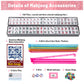 Kyerlish American Mahjong Tile Set with Pink Printed Carrying Bag, 166 Blue Tiles, 4 All-in-One Color Racks/Pushers, Mah Jongg Sets, Mahjong Game Set