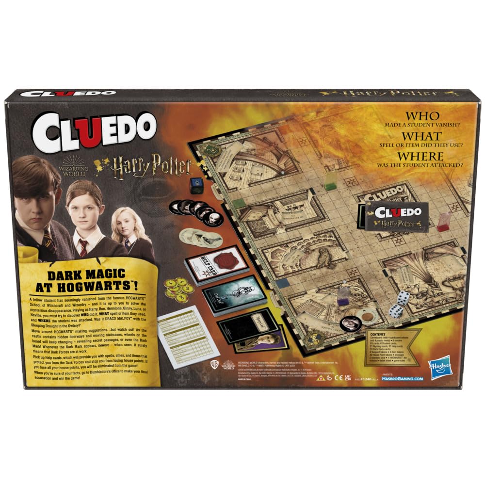 Hasbro Gaming Clue: Wizarding World Harry Potter Edition Board Game | Family Games for Kids, Teens, and Adults | Mystery Games | Ages 8 and Up | 3