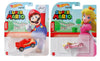 Hot Wheels Super Mario Character Cars Bundle of 2, Mario & Princess Peach