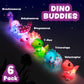 Tub Works® Dinos™ Dinosaur Light Up Bath Toys, 6 Pack | Water-Activated Light Up Toys Flash & Change Color | Easy-Grip Baby & Toddler Bath Toys |