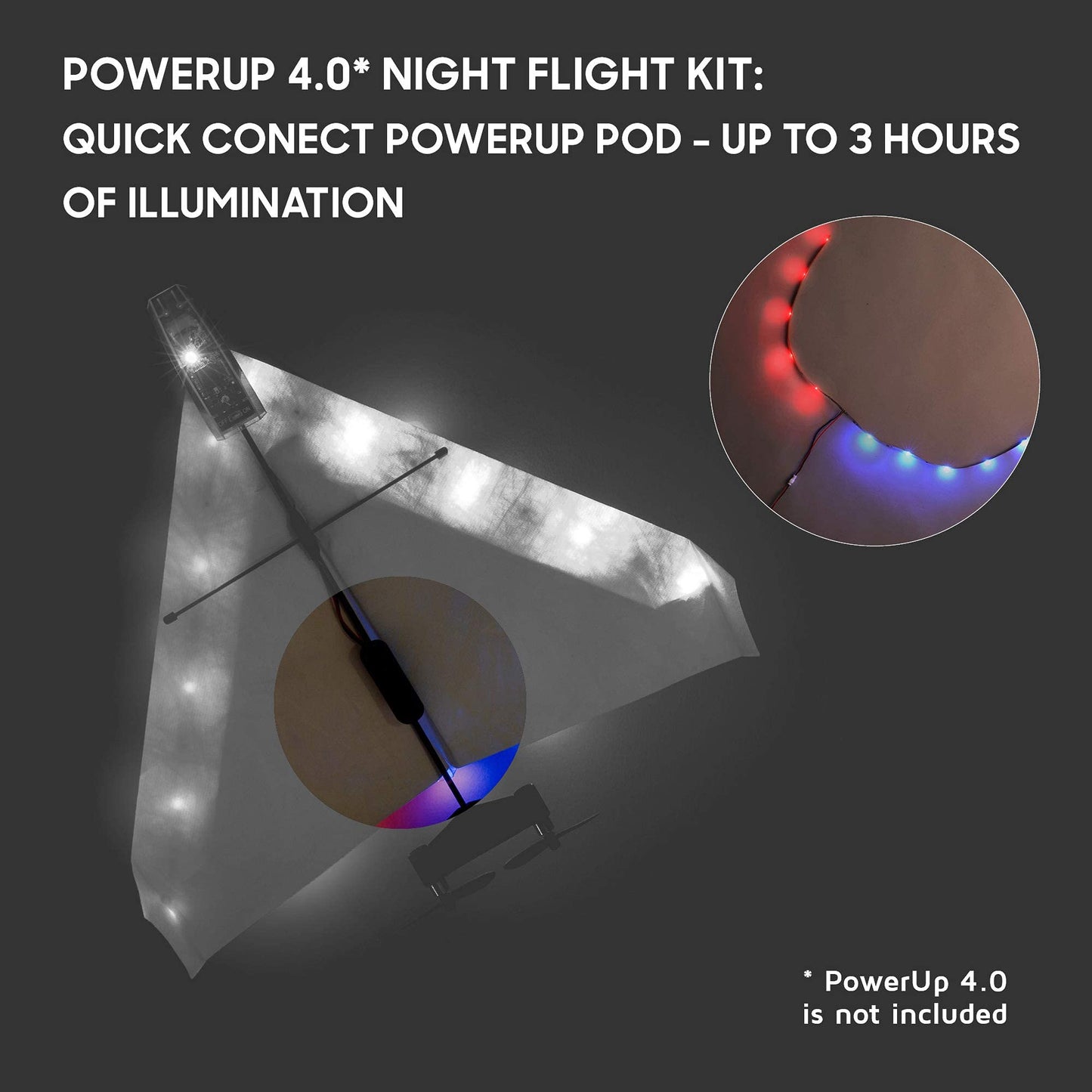 POWERUP Toys Night Flight ADD-ON KIT for POWERUP 4.0