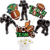 24PCS Football Centerpieces Sticks for Table Football Party Table Decorations Football Table Decor Stick for Vase Photo Booth Props