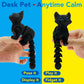 Maxdecoer 3D Printed Articulated Cat Fidget Toy, Poseable Flexible Joint Kitty Desk Toy, Big-Eye Cat Figurine Desktop Decor, Stress Relief Gift (Matte