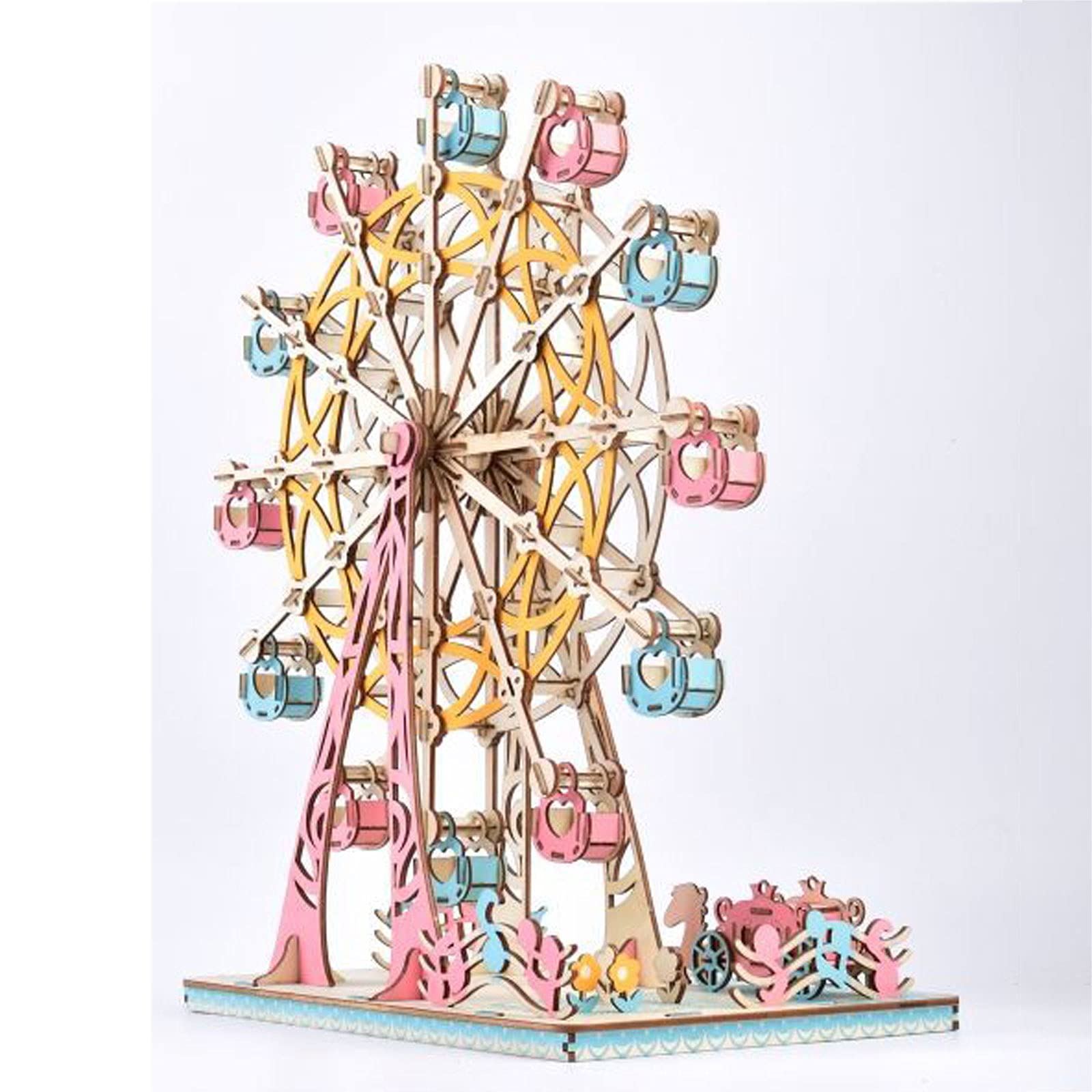 Wooden Ferris Wheel 3D Wooden Puzzle Wooden Building Kit for Birthday Present