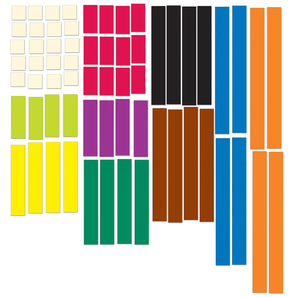 Learning Resources Magnetic Cuisenaire Rods, Early Match Concepts, School Supplies, Multicolor, 64 Pieces