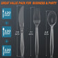 360 Count Plastic Silver Ware Heavy Duty, 120 Forks, 120 Spoons, 120 Knives, Heat Resistant & BPA Free Disposable SilverWare, Disposable Cutlery set