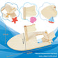 Amersumer 10 Pcs DIY Toy Wood Boat Craft Kits, Mini Wooden Sailboat Kits, Paddle Boats Paint and Decorate for School Projects, Make Your Own Sailboat