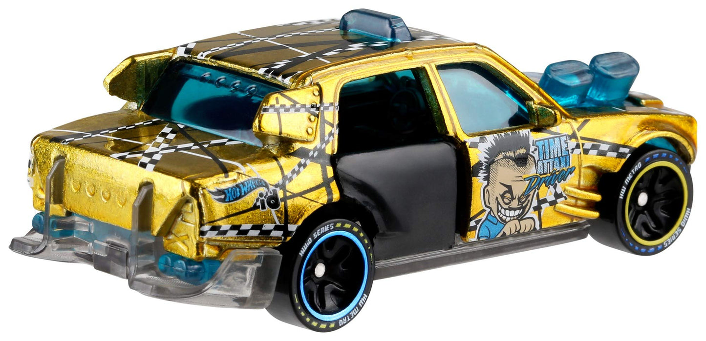 Hot Wheels Toy Car,1:64 Scale id Time Attaxi Embedded with NFC Chip Uniquely Identifiable for Kids & Collectors