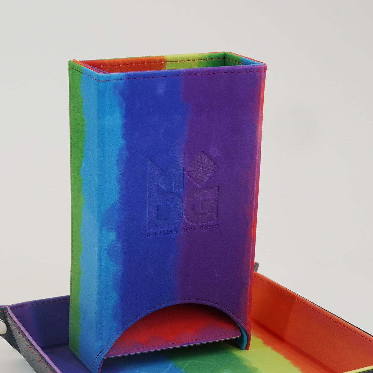FanRoll Fold Up Dice Tower: Watercolor Rainbow, Role Playing Game Dice Accessories for Dungeons and Dragons