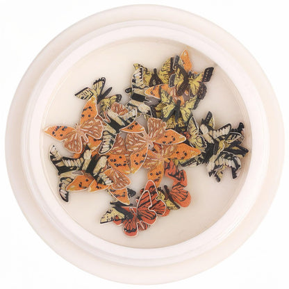 Mini Butterfly Embellishments Slices (100 Pack): Realistic Tiny Decorative Wings for Nail Art, Resin Jewelry, Scrapbook, Dollhouse & Fairy Garden