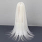 YHYQiFei BJD Doll Wig Ball Jointed Doll Fashions Soft Long Hair,Multiple Colors,for 1/3 1/4 1/6 BJD Dolls (White 1/4)
