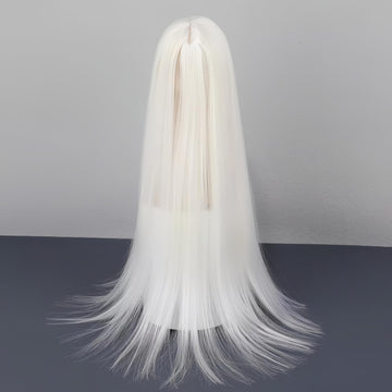 YHYQiFei BJD Doll Wig Ball Jointed Doll Fashions Soft Long Hair,Multiple Colors,for 1/3 1/4 1/6 BJD Dolls (White 1/4)