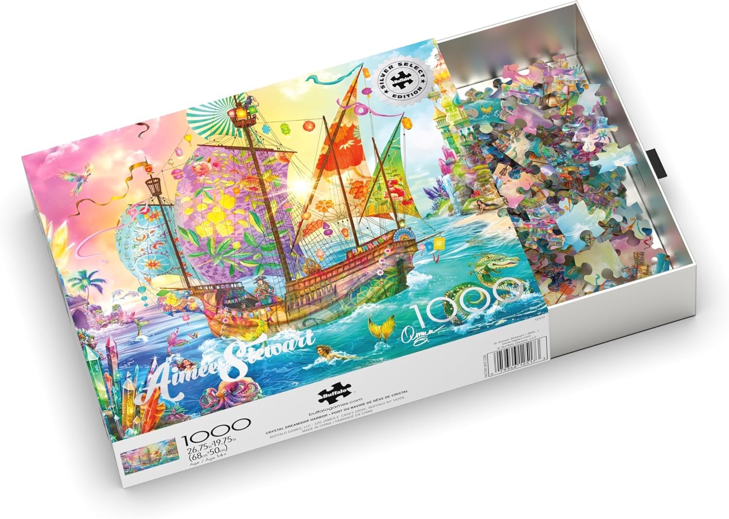 Buffalo Games - Aimee Stewart Crystal Dreamship Harbor - 1000 Piece Puzzle