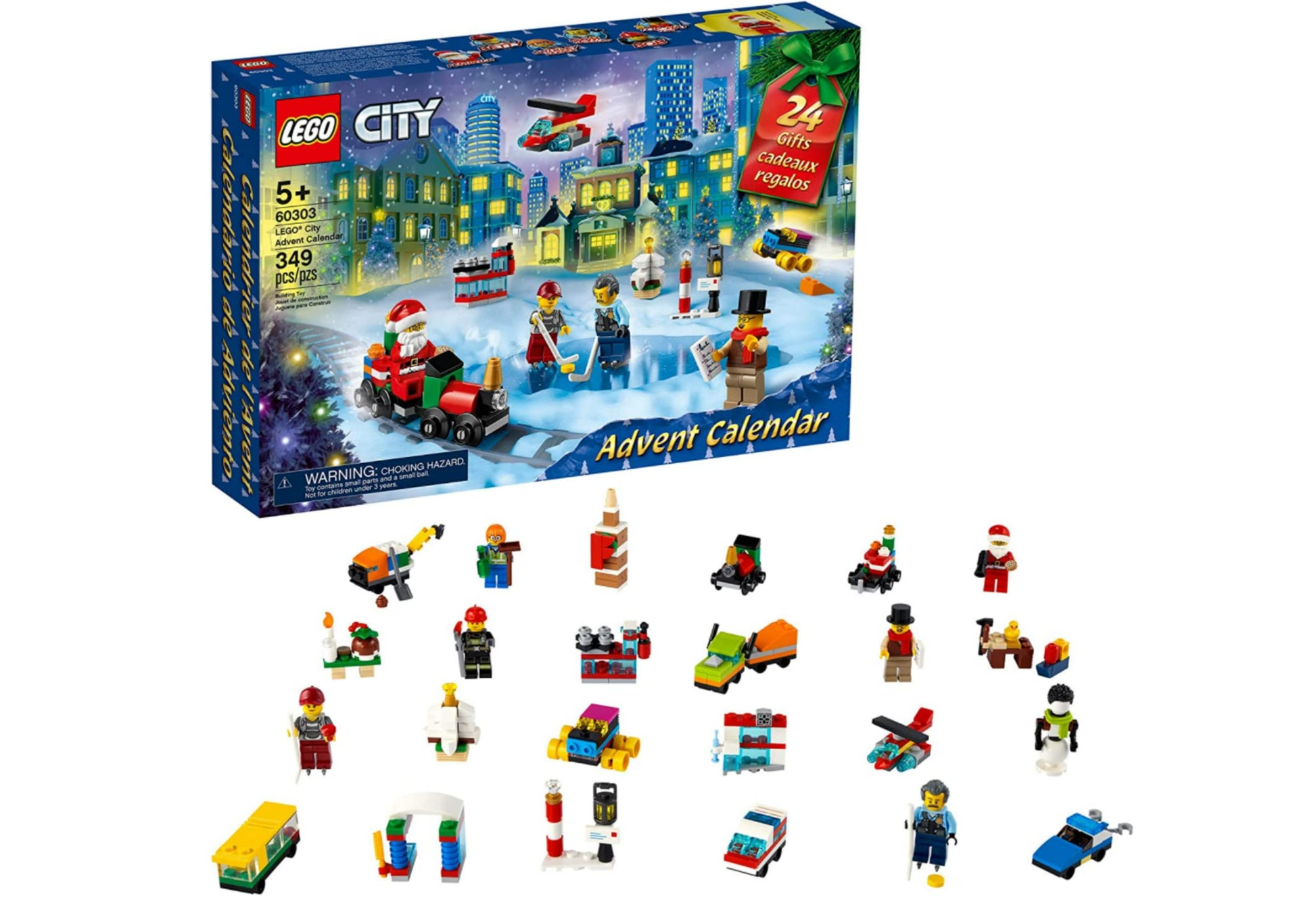 LEGO City Advent Calendar 60303 Building Kit; Includes City Play Mat; Best Christmas Toys for Kids; New 2021 (349 Pieces)