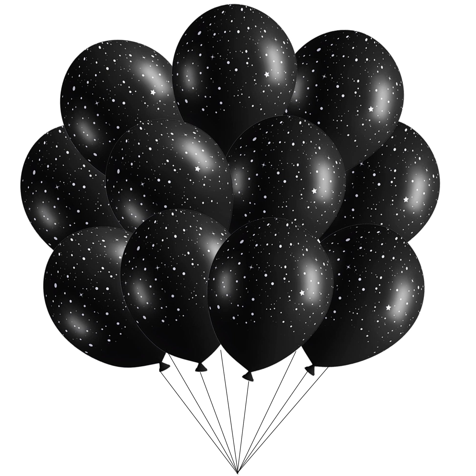 40Pcs Galaxy Balloons for Boys Galaxy Birthday Party Decorations Outer Space Themed Party Supplies Black Star Latex Balloon Garland Black and White