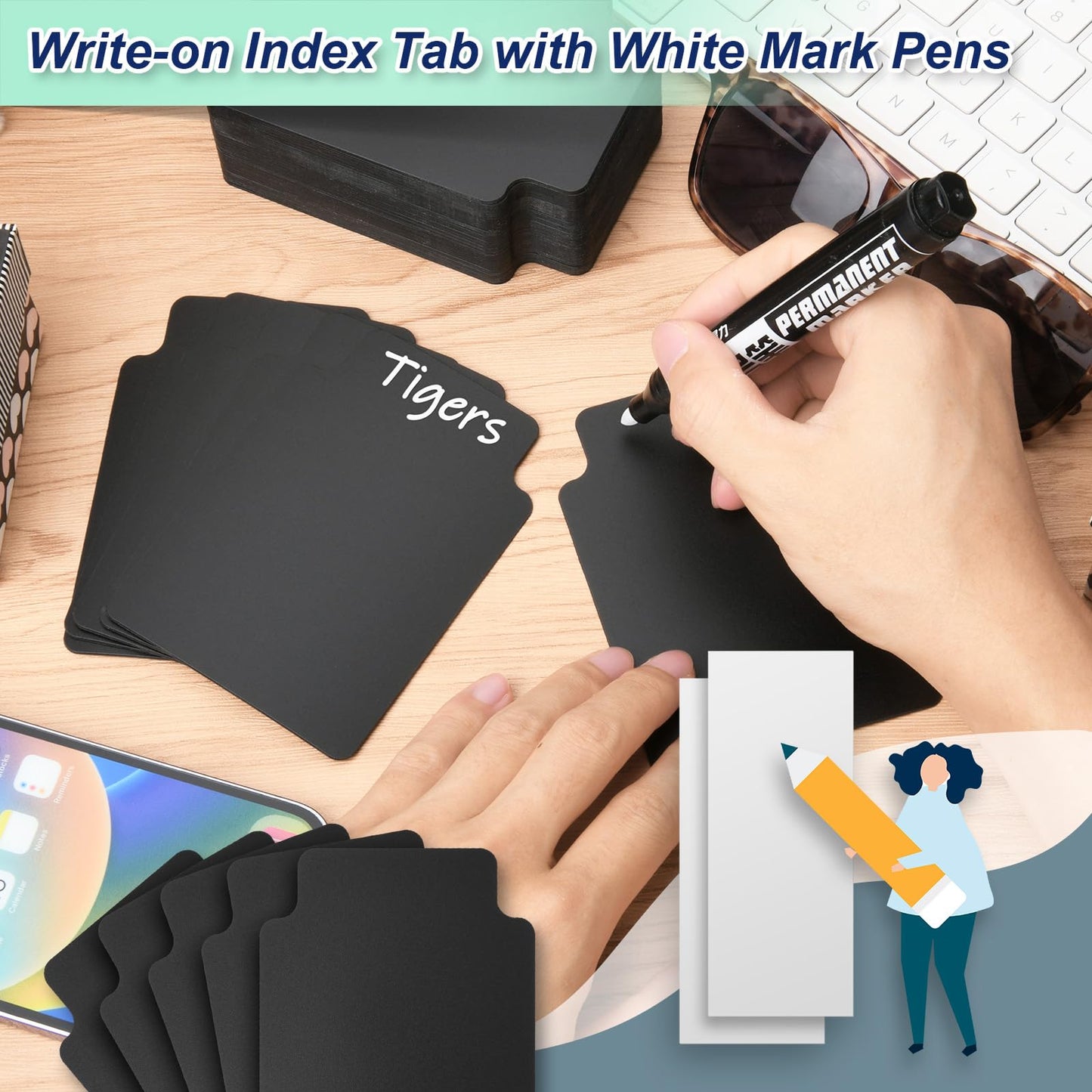 Tall Trading Card Dividers, 0.8MM Thick Card Page Dividers Frosted Card Separator with Tabs Top Loaders Plastic Divider Cards for BCW, Games Sports
