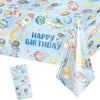 Space Birthday Party Tablecloths 1pc First Trip Around The Sun Table Cover Two The Moon Table Cloths for Ourter Space Theme Boys Baby Shower 1st 2nd