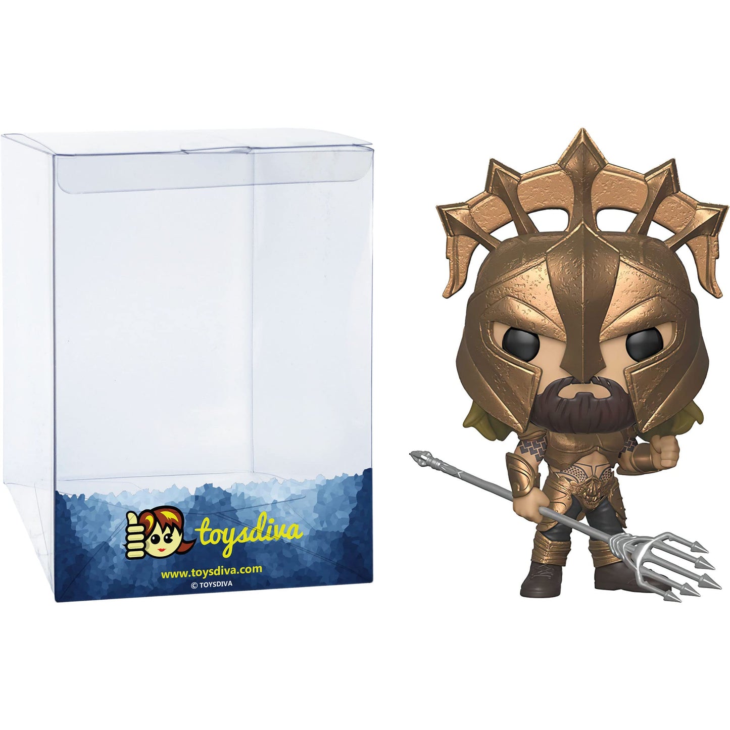 Funko Arthur Curry as Gladiator: P o p ! Heroes Vinyl Figurine Bundle with 1 Compatible 'ToysDiva' Graphic Protector (244-31176 - B)