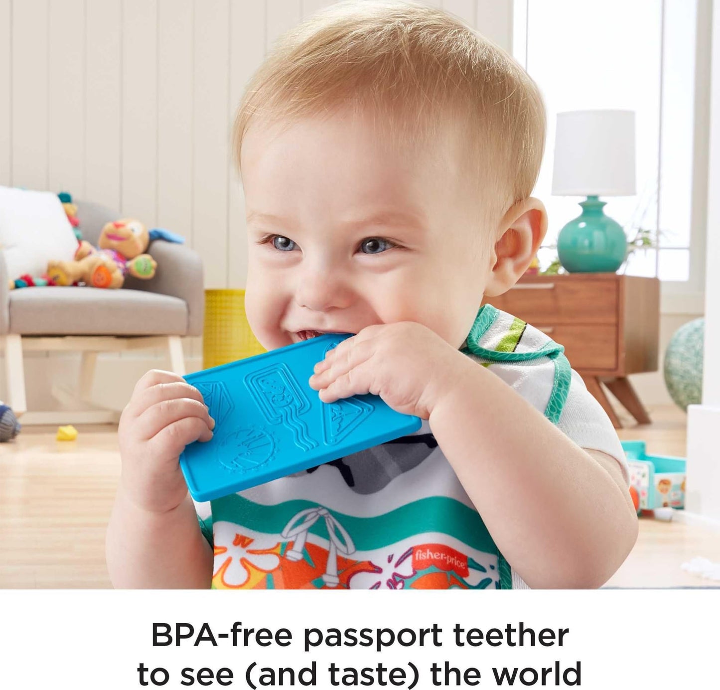 Fisher-Price Tiny Tourist Gift Set, 4 travel-themed baby toys for take-along play