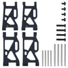 ShareGoo Metal Front & Rear Swing Arm Compatible with WLtoys 1/14 144001 1/12 124018 124019 4WD RC Car (Black)