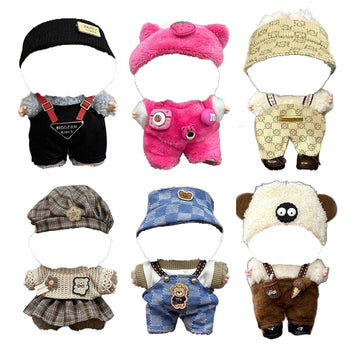 Clothes for 15/17cm Dolls - 6 Set Clothes for LABUBU Dolls, Premium Stylish Outfit with Accessories for Play & Display?No Doll? (SET1)