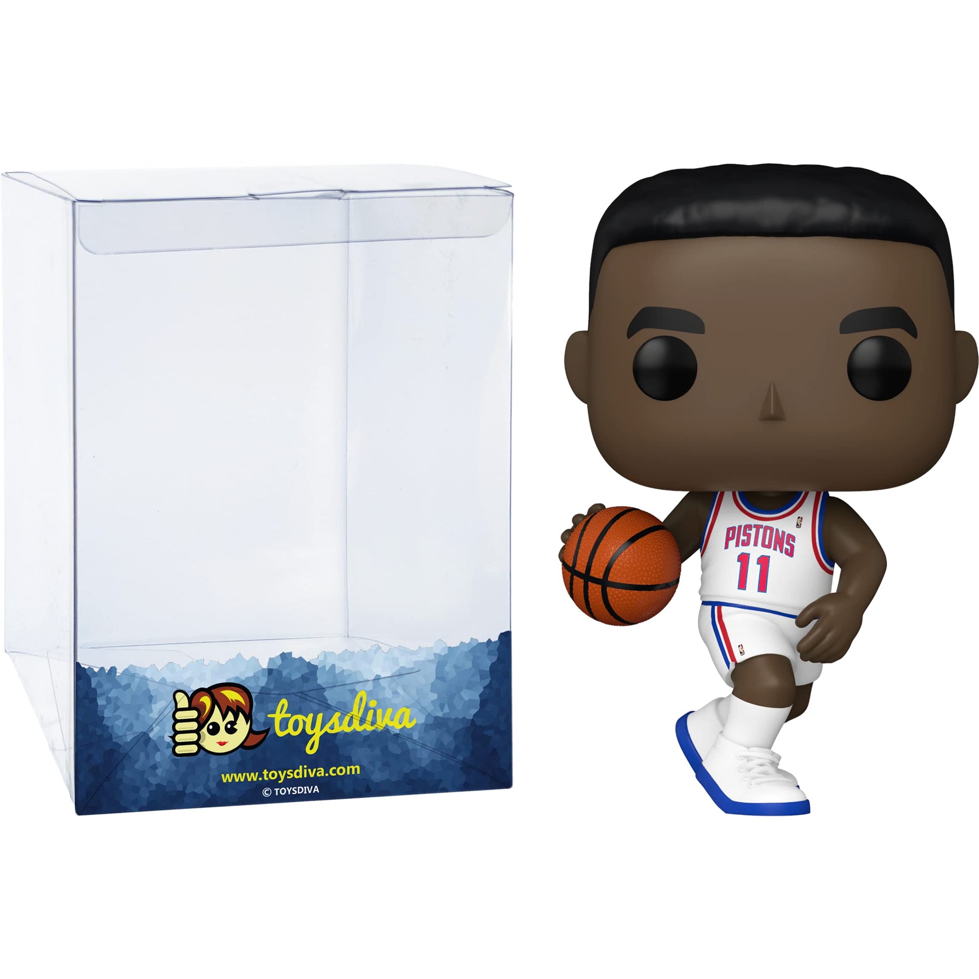 Funko Isiah T h o m a s : P o p ! Basketball Vinyl Figurine Bundle with 1 Compatible 'ToysDiva' Graphic Protector (101-47910 - B)